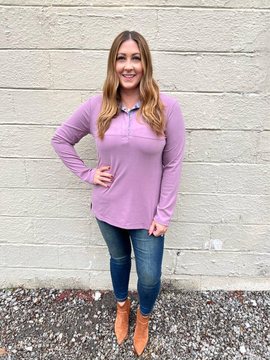 * Simply Southern Quarter Button up Pullover