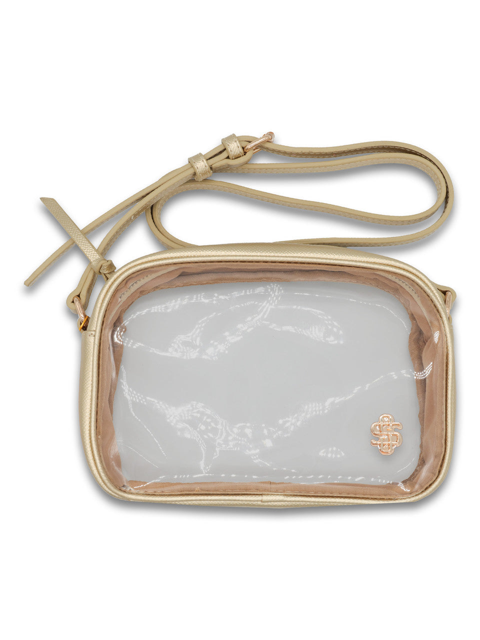 Gold Vegan Leather Stadium Bag