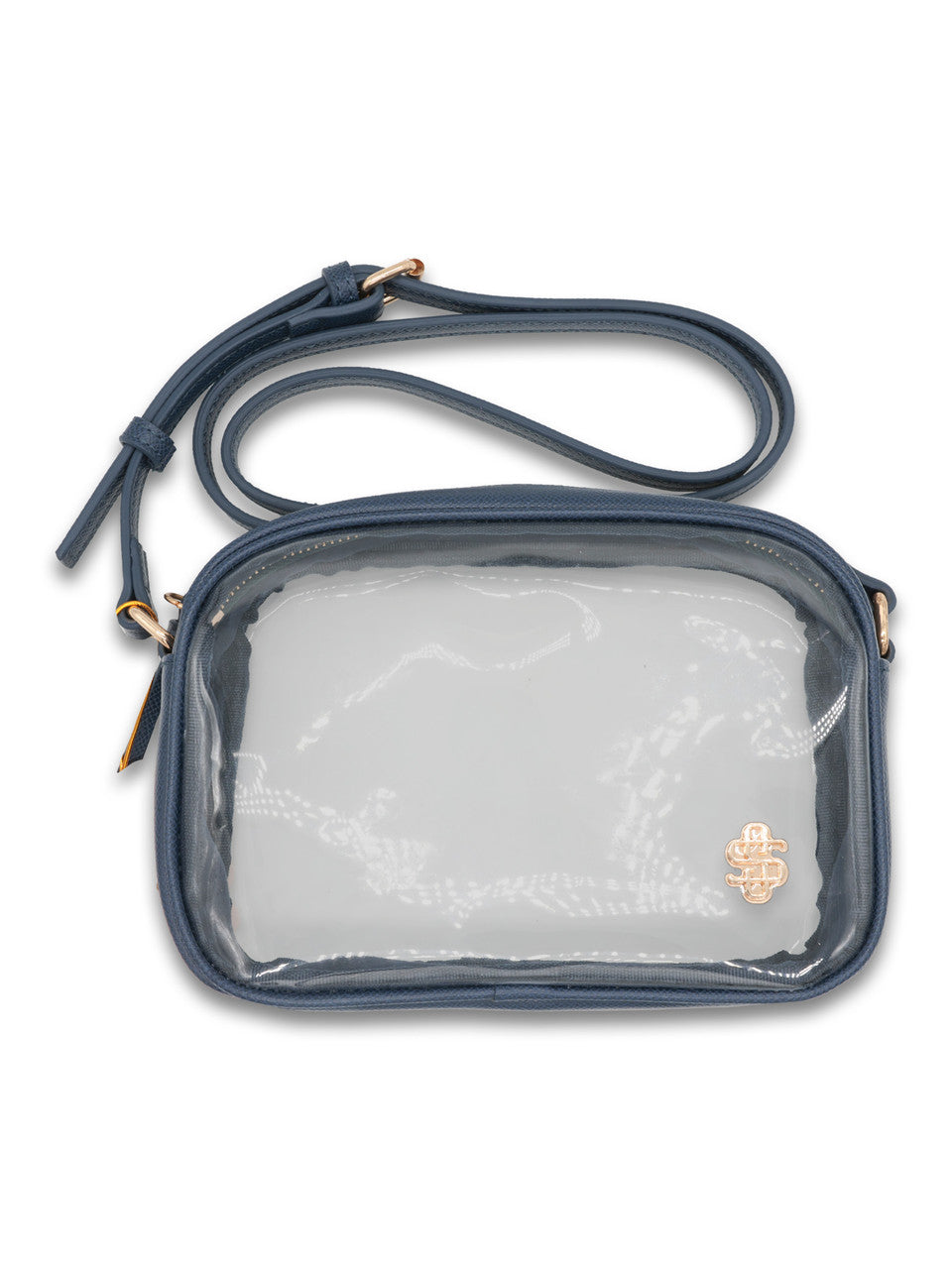 Navy Vegan Leather Stadium Bag