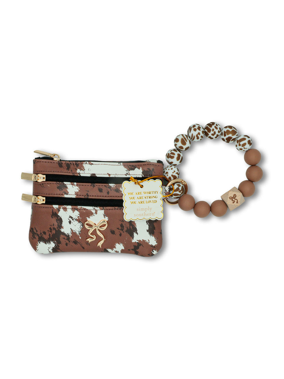 Cow Fur Bead Bangle Wallet