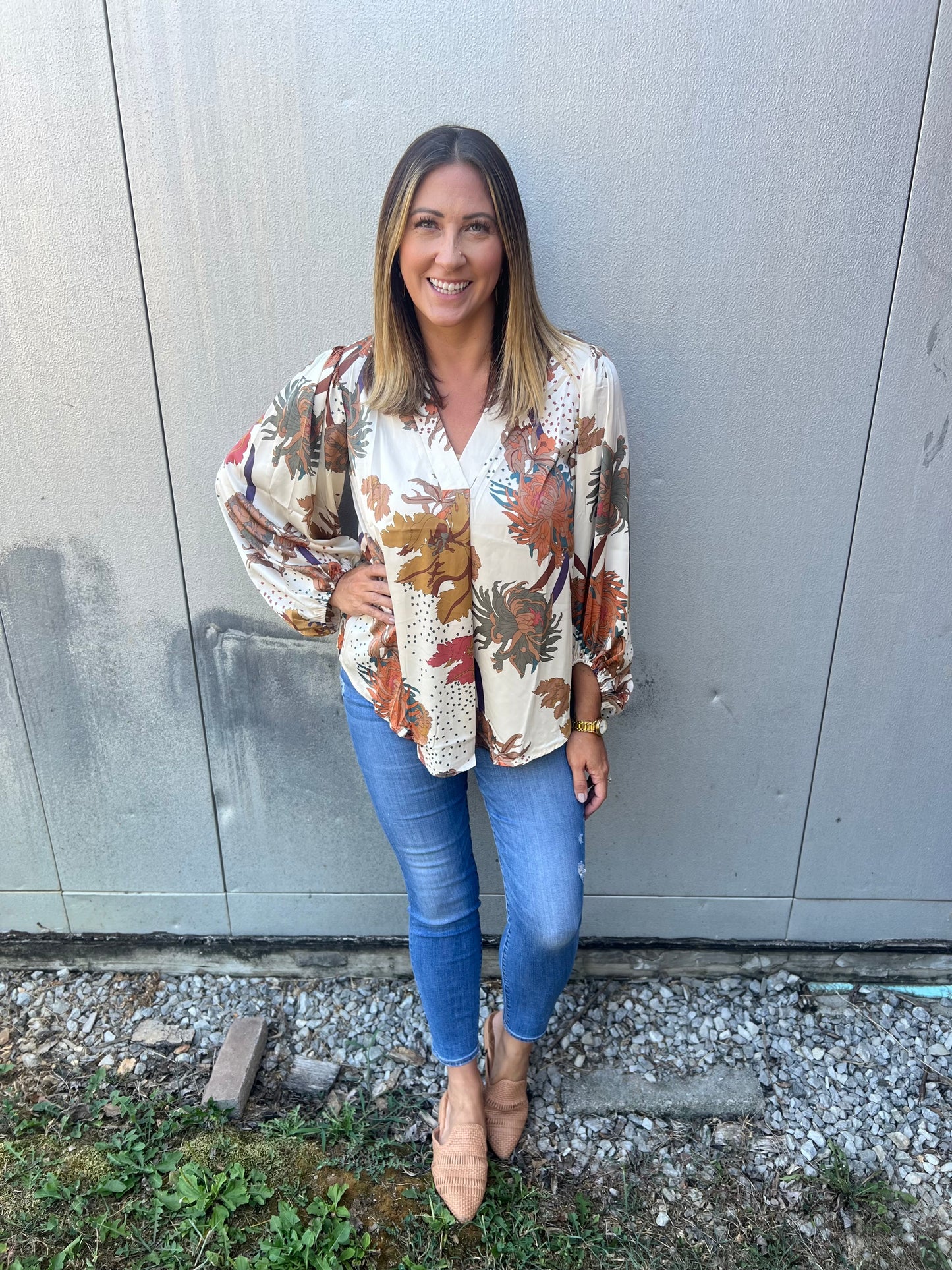 Fall Love Floral Blouse