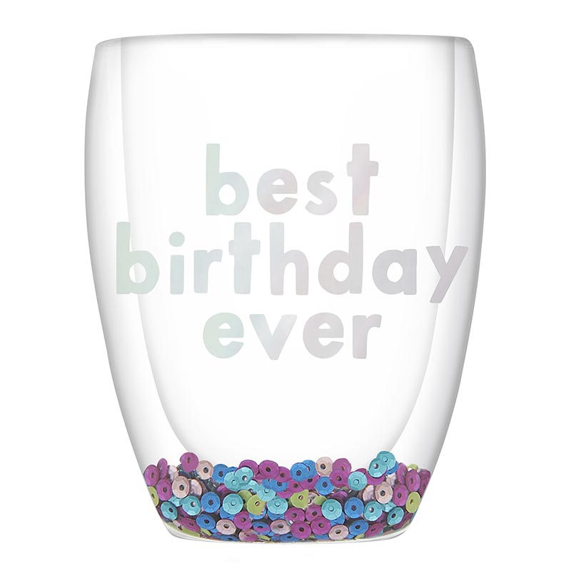 Best Birthday Ever Stemless Glass