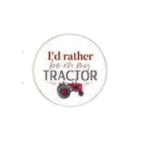 * PGD I'd Rather Be On My Tractor Car Coaster