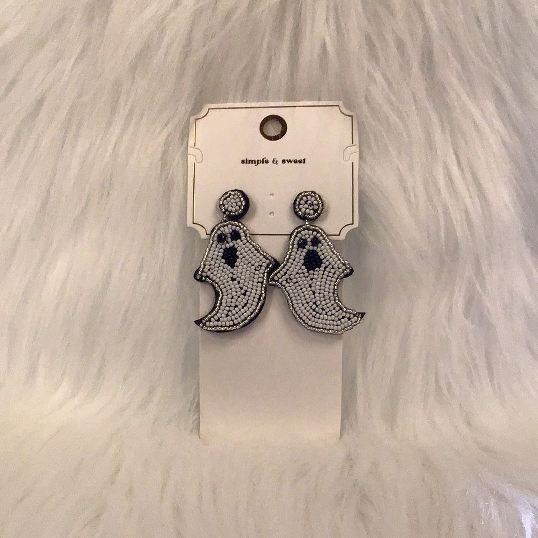 . Ghost Beaded Earrings