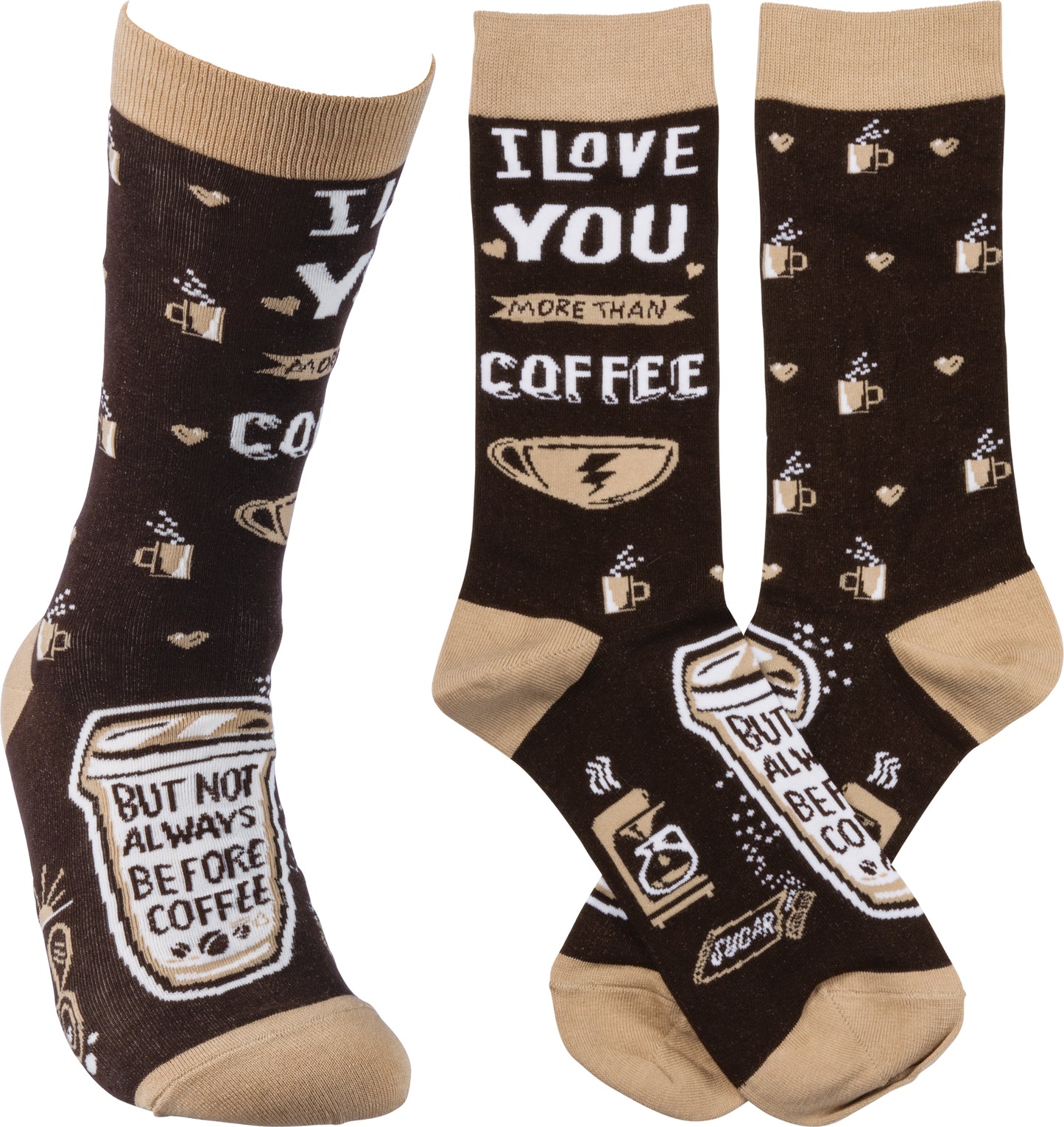 I Love You More Than Coffee Socks