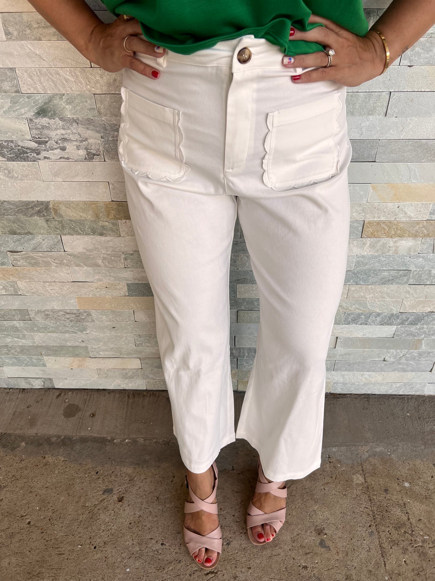 Sweet Serenity White Wide Leg Pants
