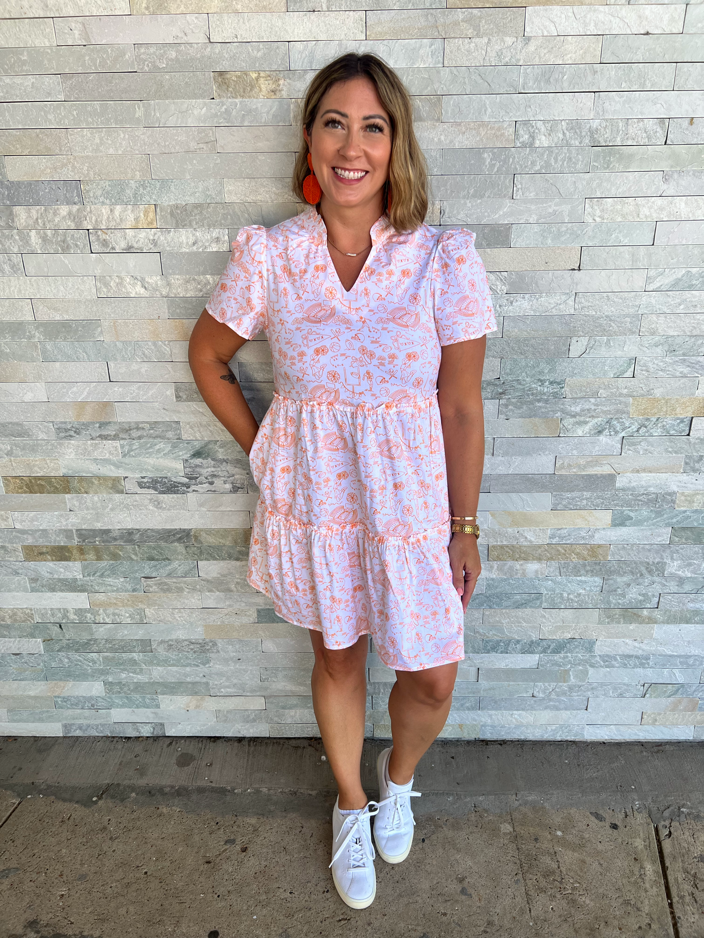Tennessee Team Game Day Toile Dress