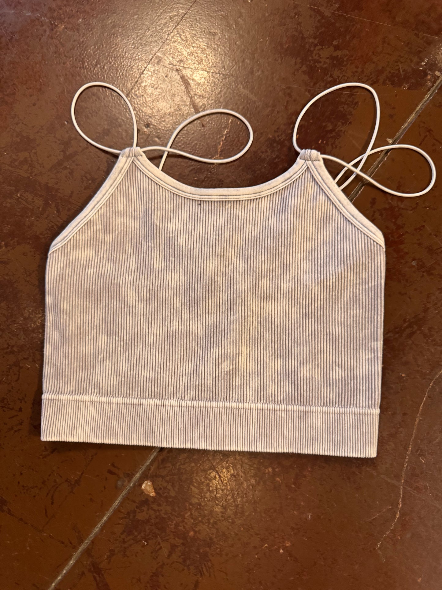 . Bliss Hearts Ribbed Double Strap Brami