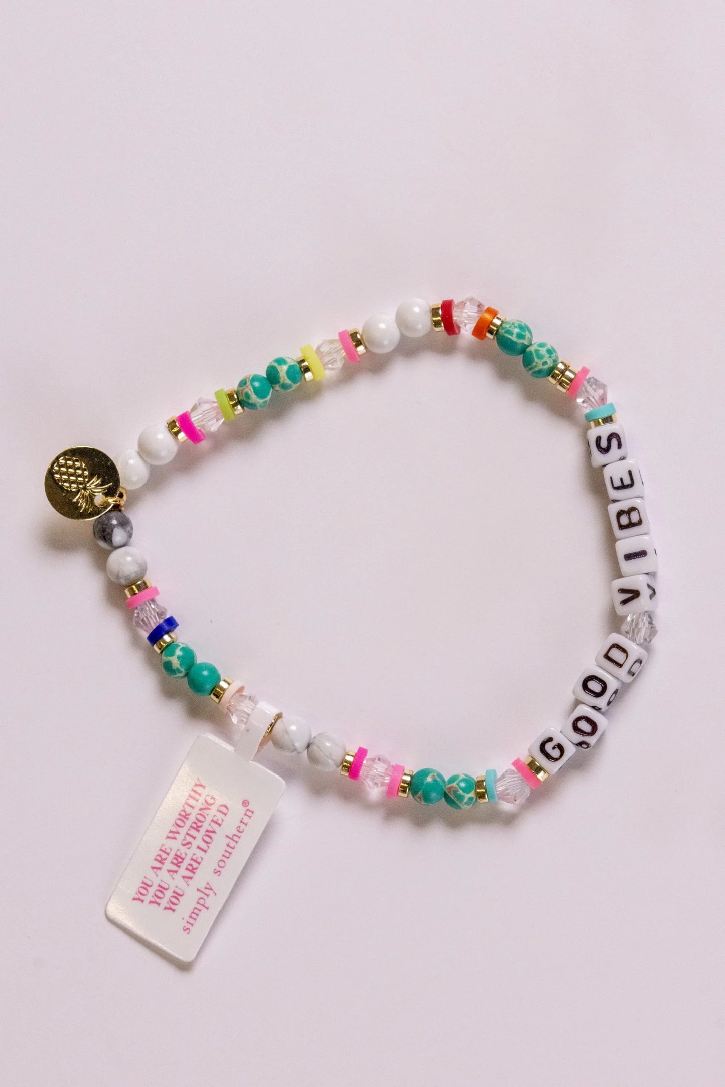 SIMPLY SOUTHERN BEADED STACKABLE POSITIVITY BRACELETS