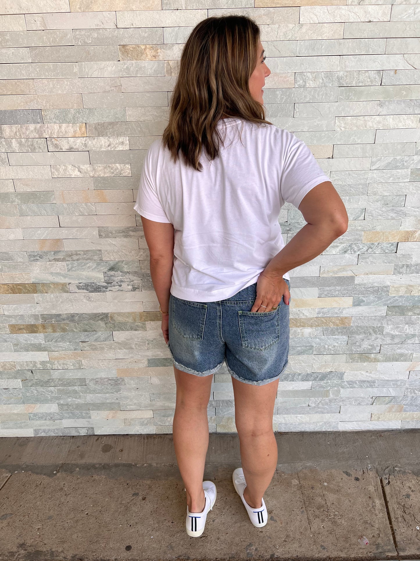 Give it a Go Cutoff Denim Shorts