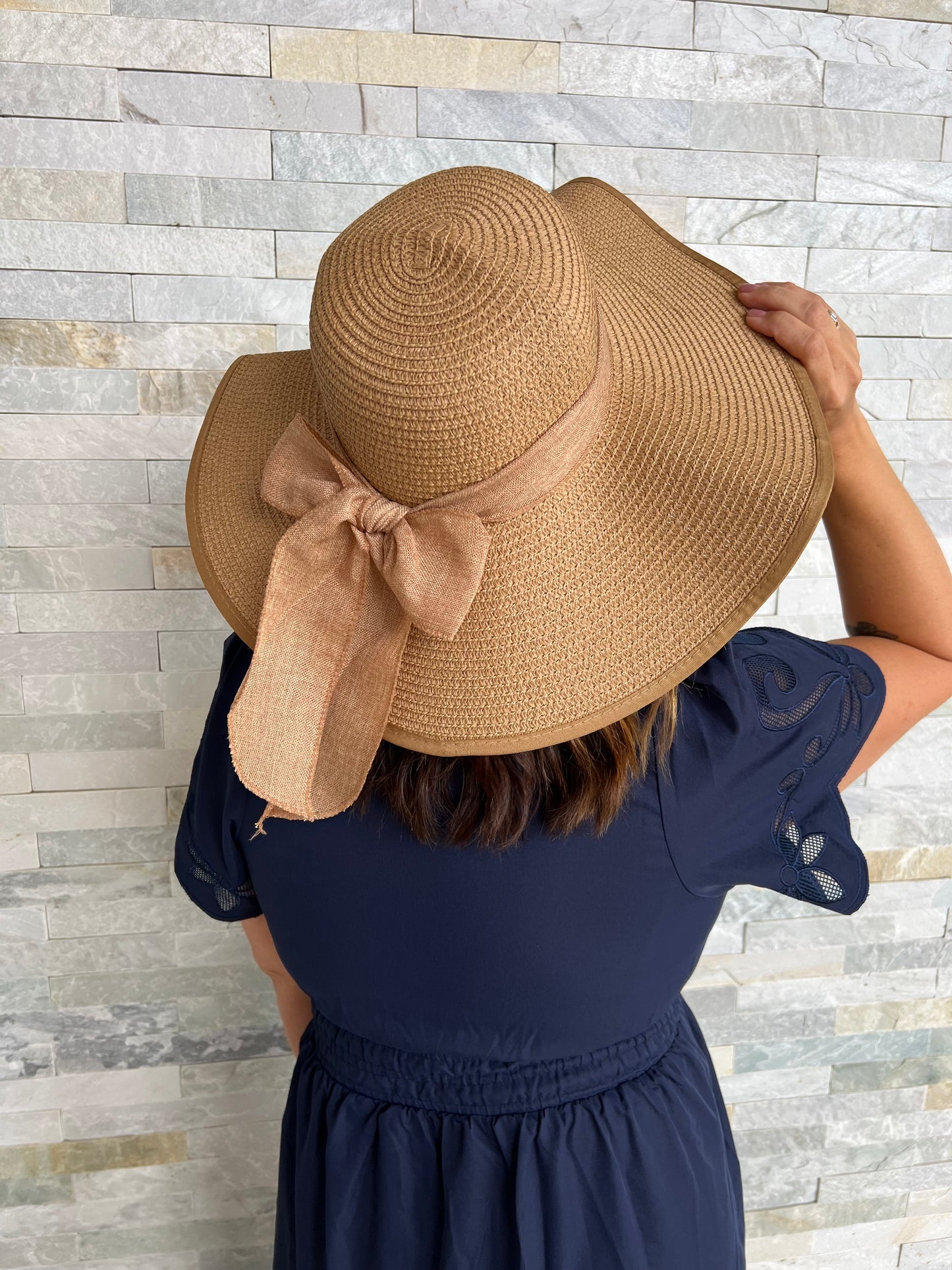 . Boho Vibes Navy Embellished Cap Sleeve Dress