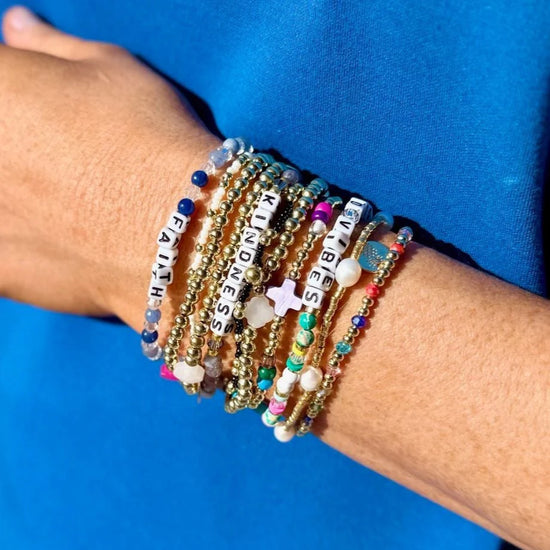 SIMPLY SOUTHERN BEADED STACKABLE POSITIVITY BRACELETS