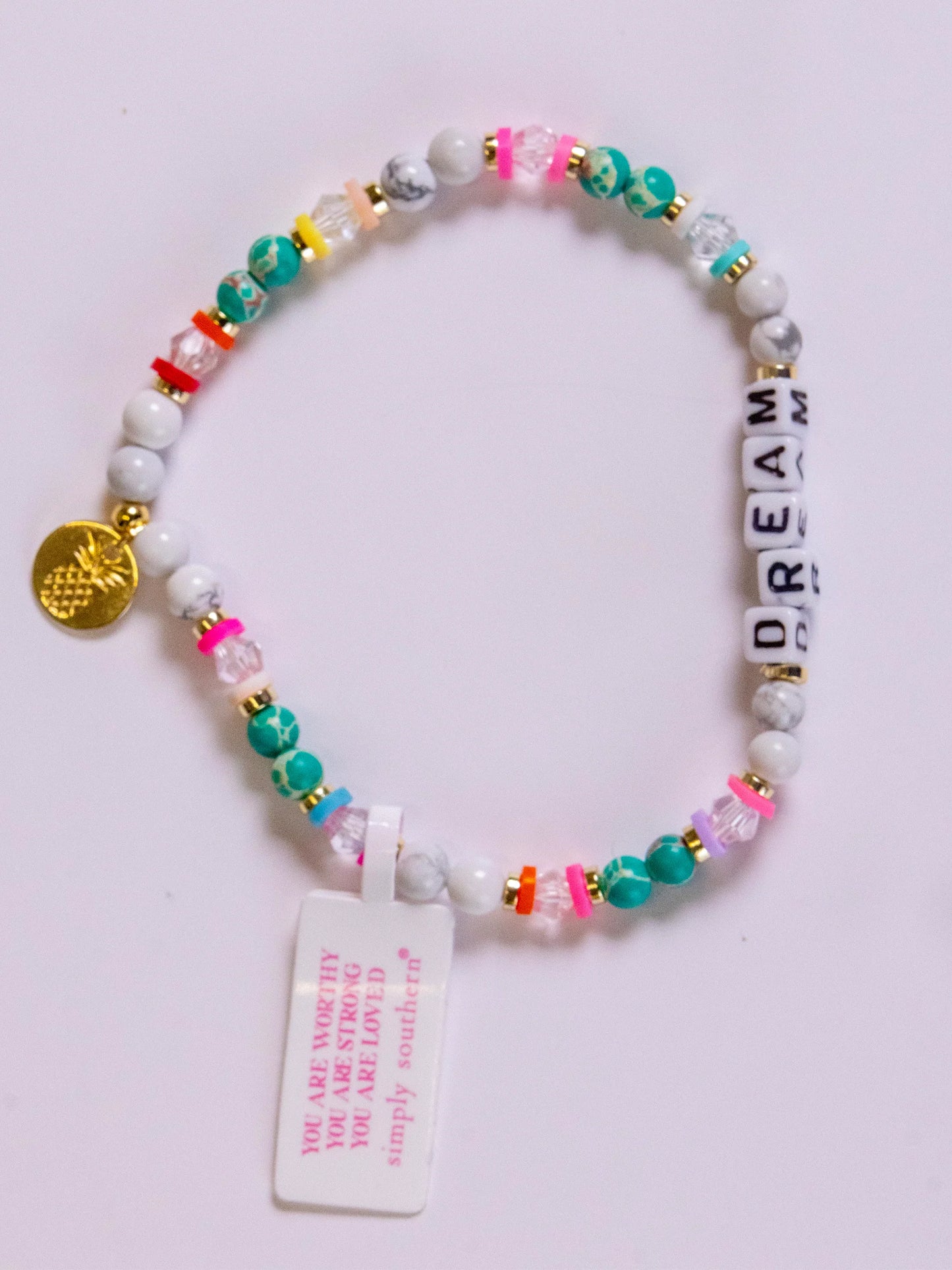 SIMPLY SOUTHERN BEADED STACKABLE POSITIVITY BRACELETS