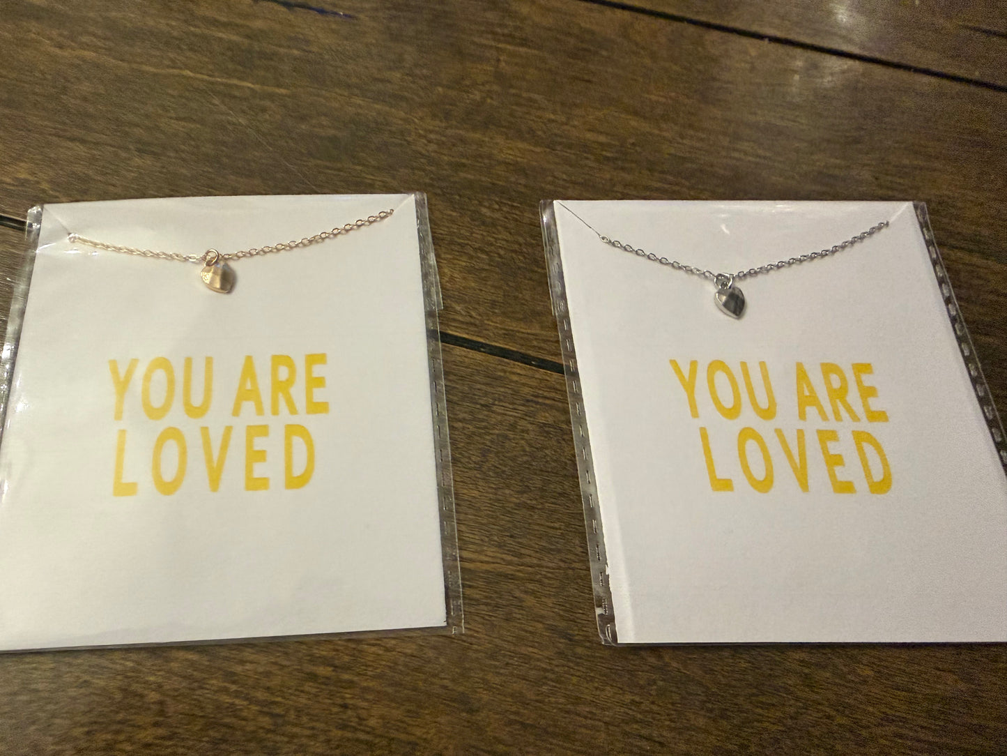 You Are Loved, Heart Card Necklace