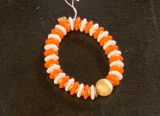 Chloe Orange and White Bracelet