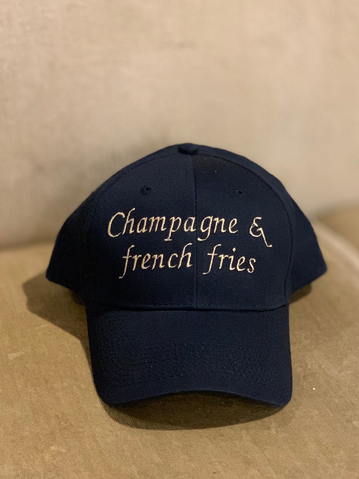 Champagne and French Fries Ball Cap