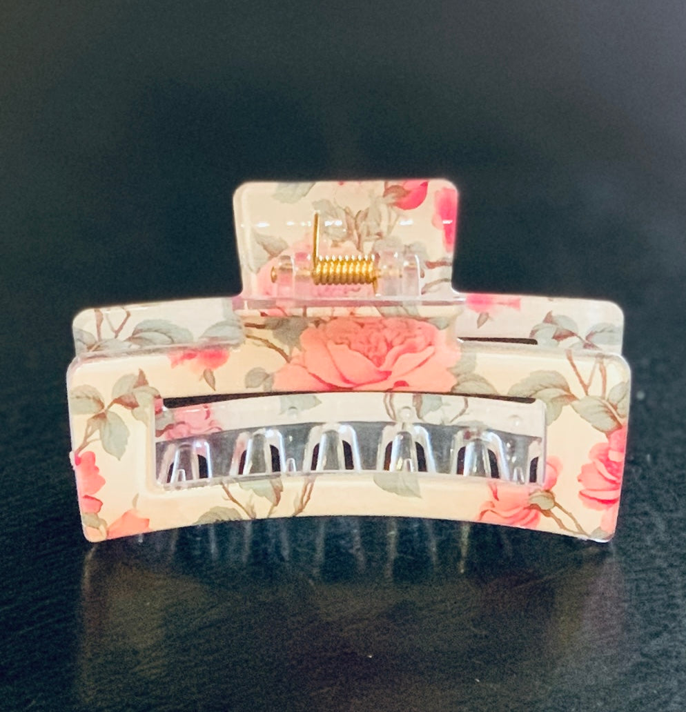 . Artsy Flowers Hair Clip