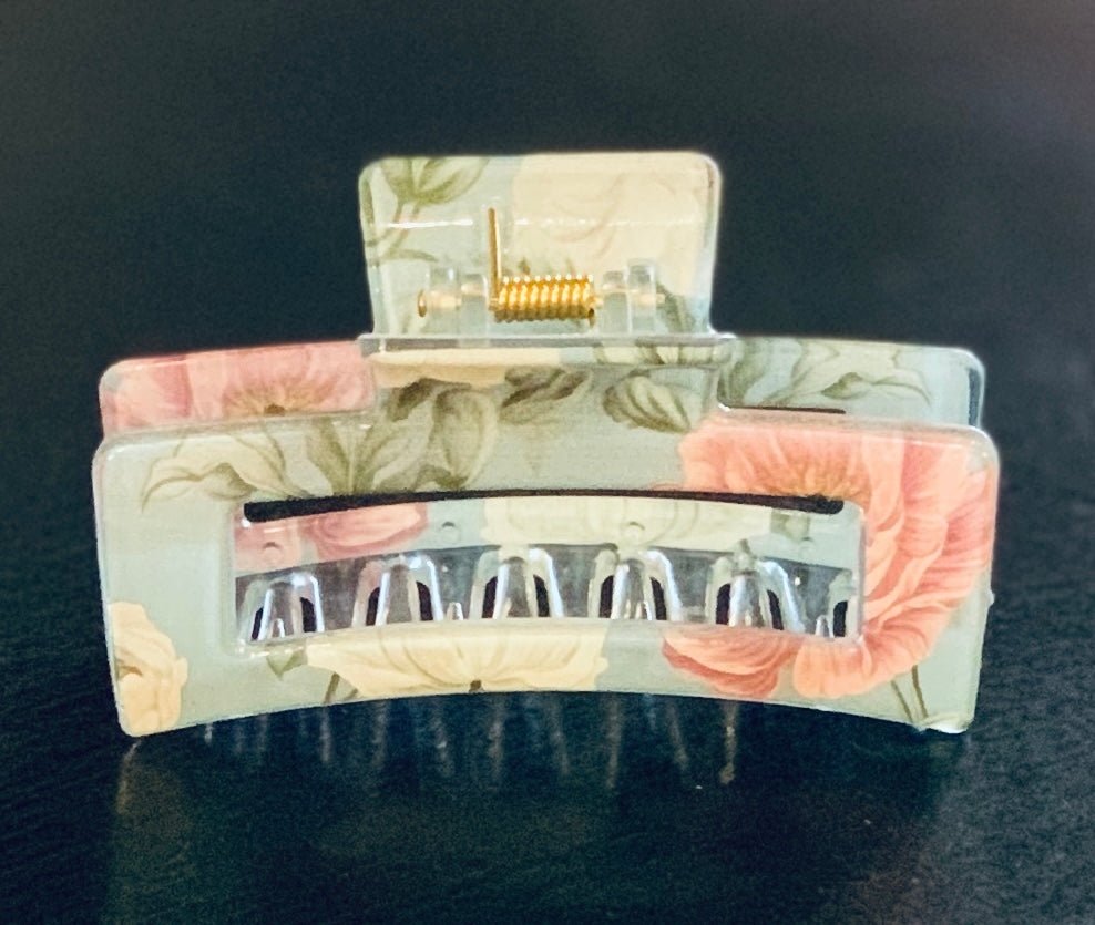 . Artsy Flowers Hair Clip