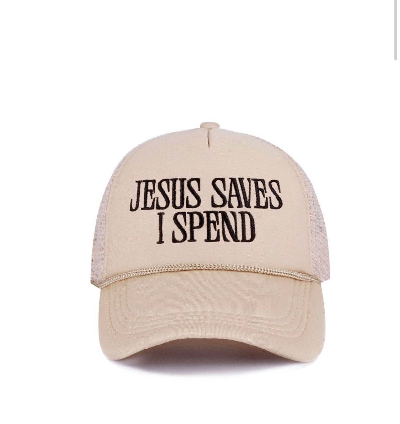 Jesus Saves I Spend Trucker Hat