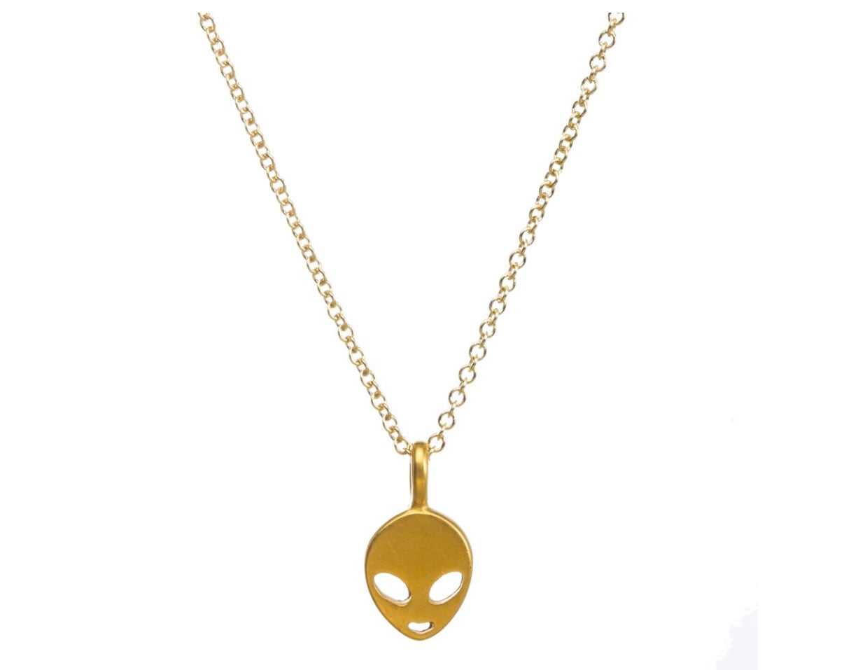 . Believe in yourself…..and aliens card necklace