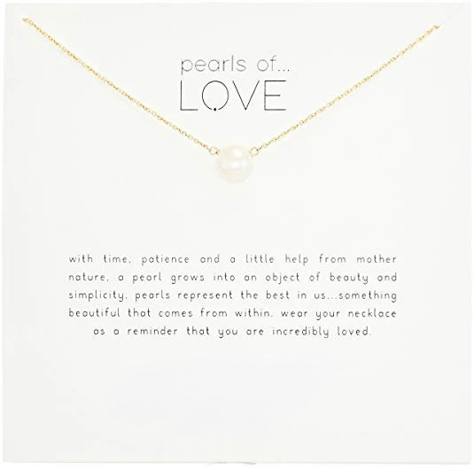 . Pearls of Love Card Necklace