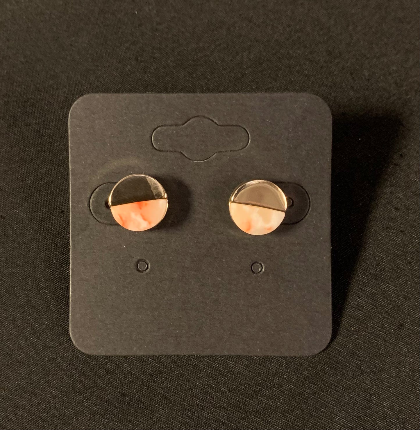 Split Circle Stud Earrings