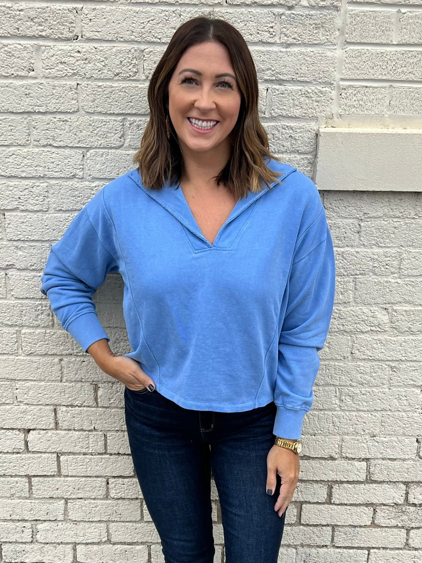 Simply Southern Cornflower Pullover