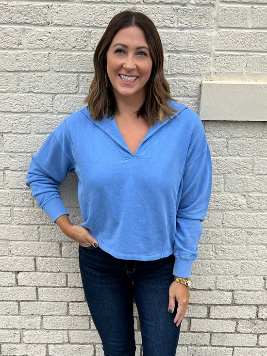 Simply Southern Cornflower Pullover