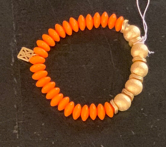 Luna Orange and Gold Bracelet