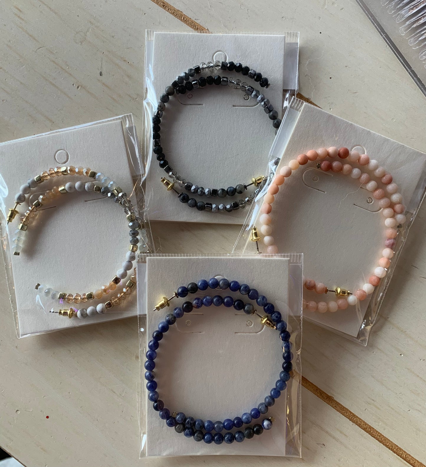 Beaded Hoop Earrings