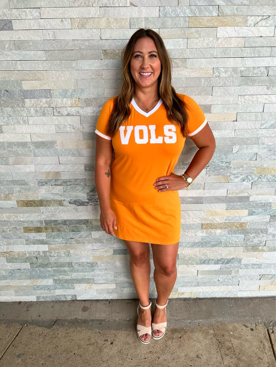 Sequin Vols Jersey Style Tee Dress