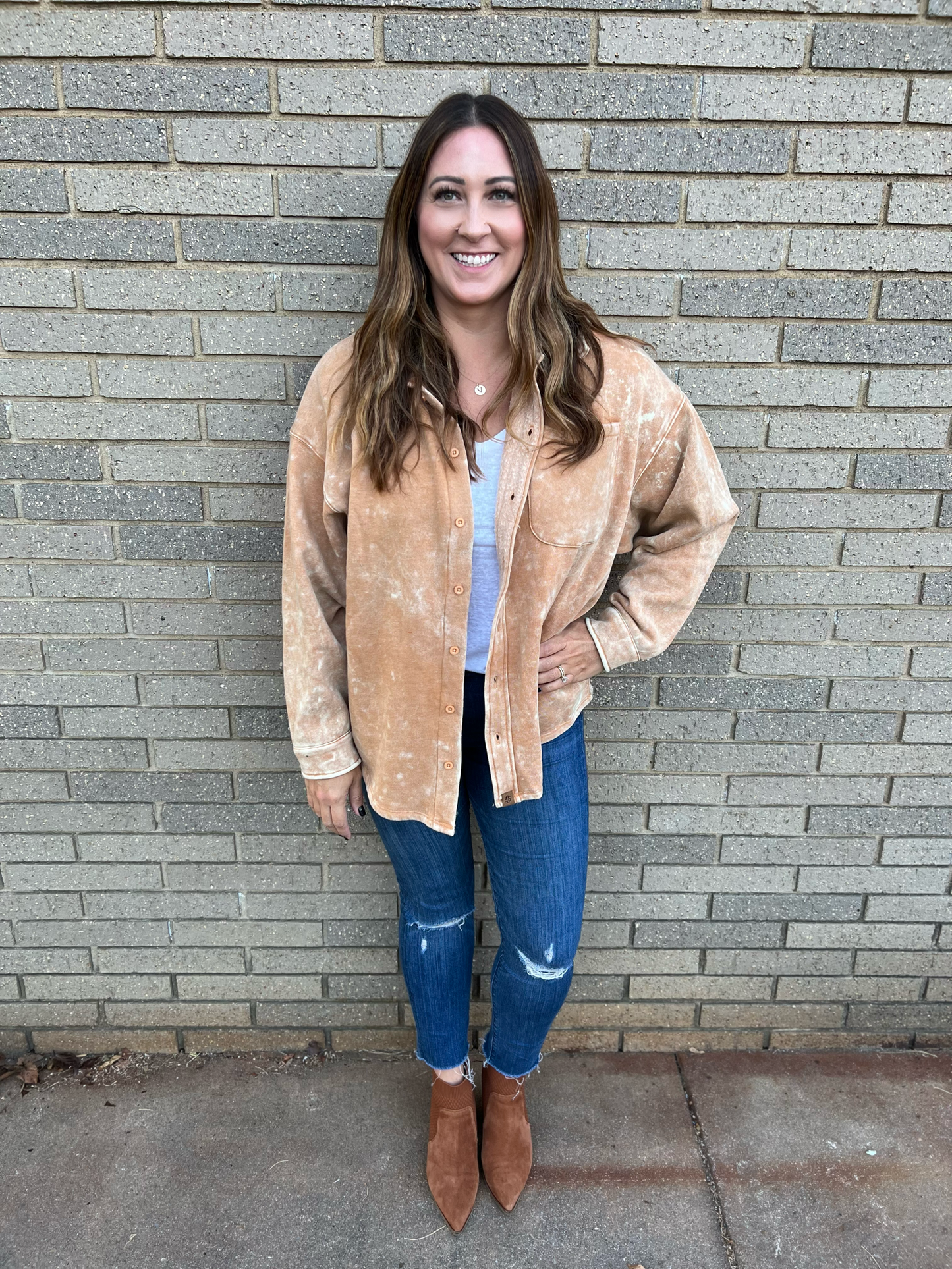 * Acid Washed Shacket by Simply Southern