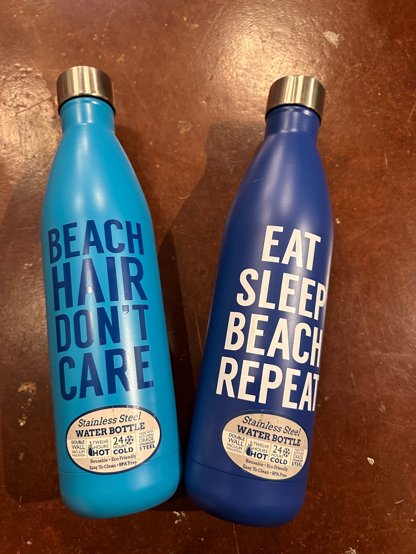 * 24 oz Stainless Steel Water Bottles- Beach