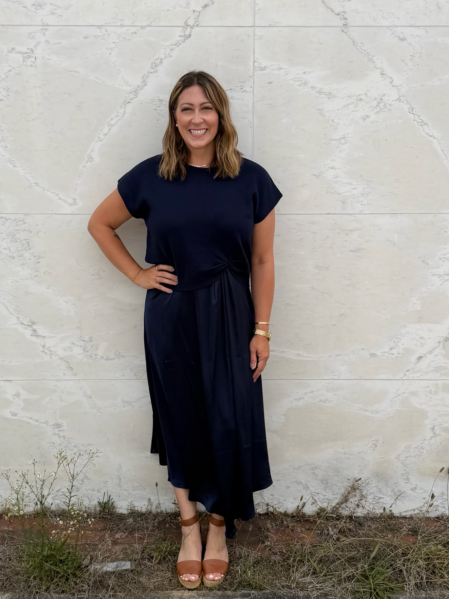 Find Time For Fun Navy 2 Piece Dress
