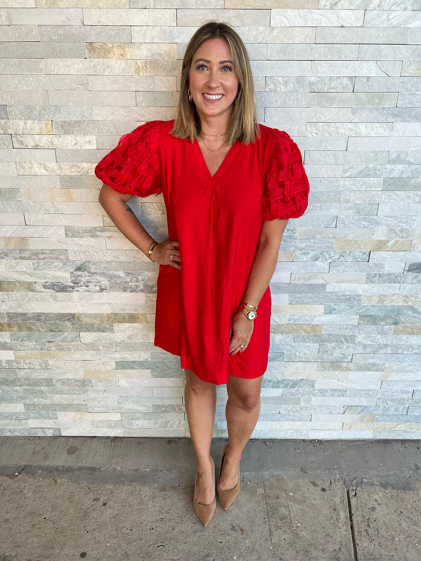 . On My Terms Tomato Red Dress