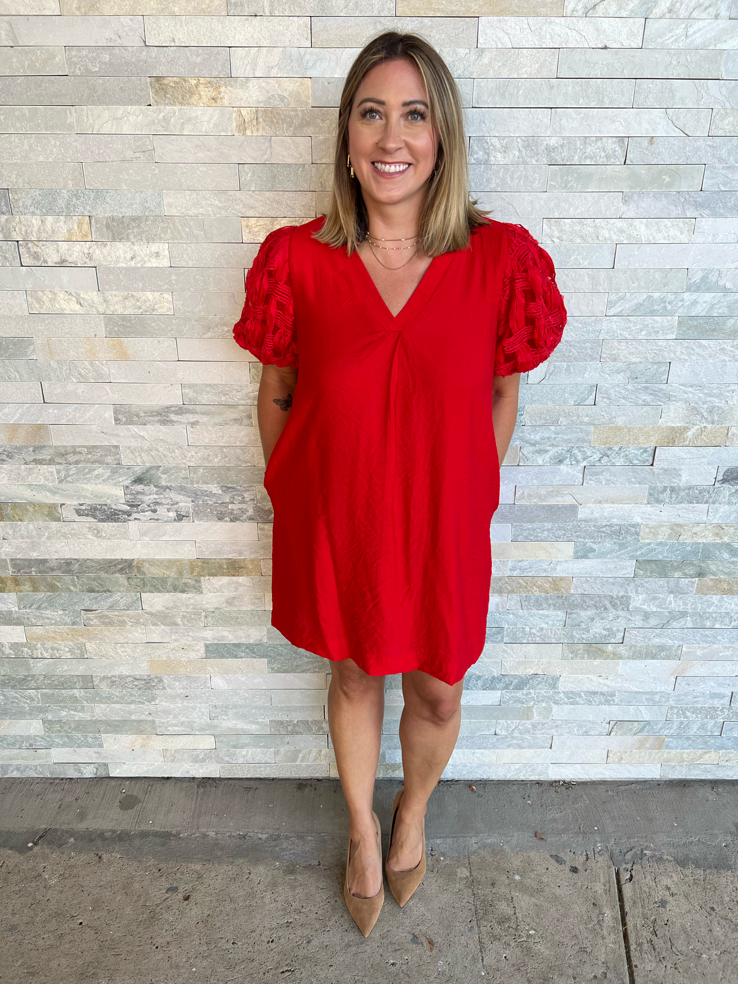. On My Terms Tomato Red Dress