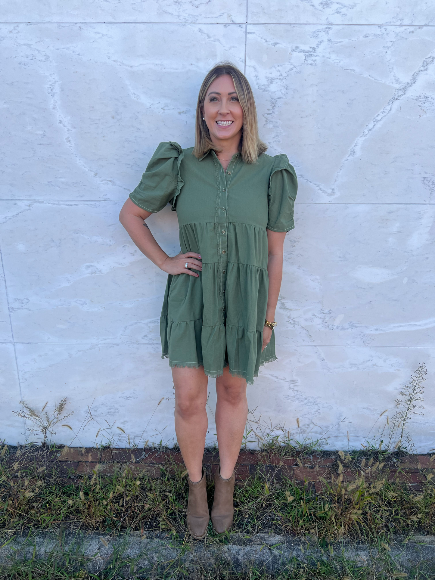 . In The Moment Button Up Shirt Dress