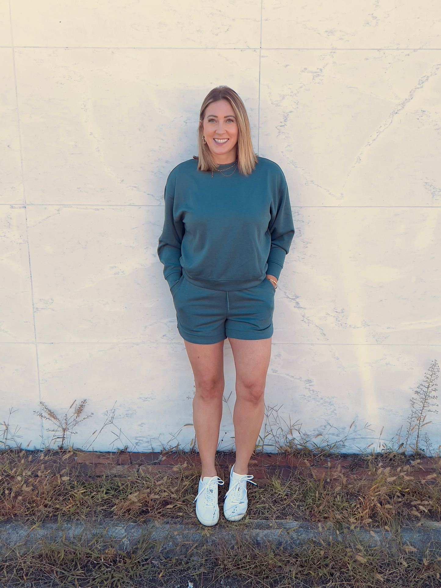 Ella Long Sleeve Scuba Short Set