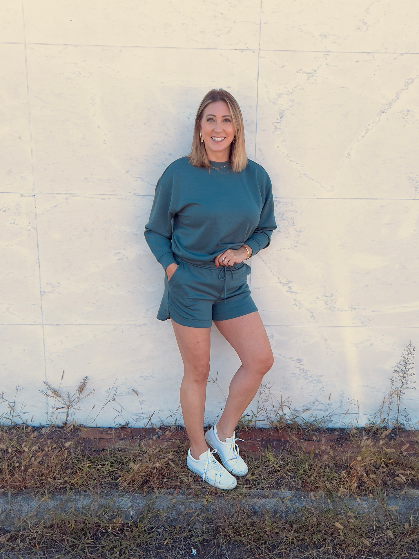 Ella Long Sleeve Scuba Short Set