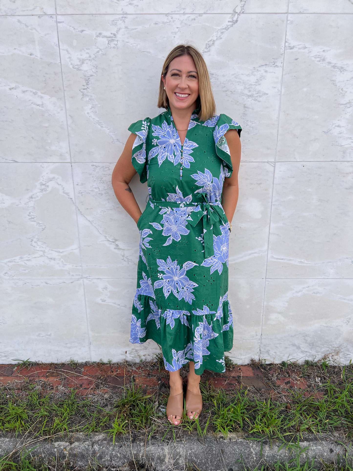 Just What I Wanted Emerald Floral Midi Dress