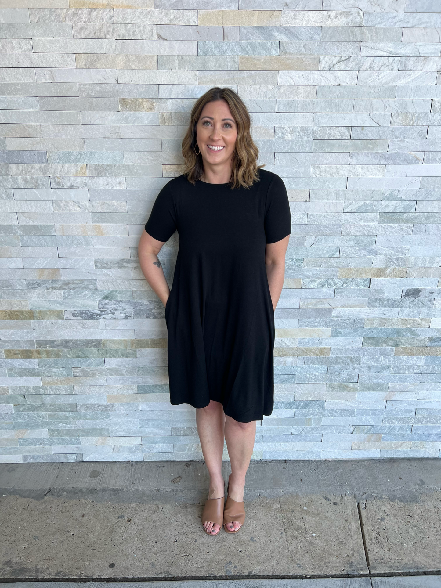 Black T-Shirt Dress with Pockets – Southern Bliss Boutique Black T-Shirt Dress with Pockets – Southern Bliss Boutique