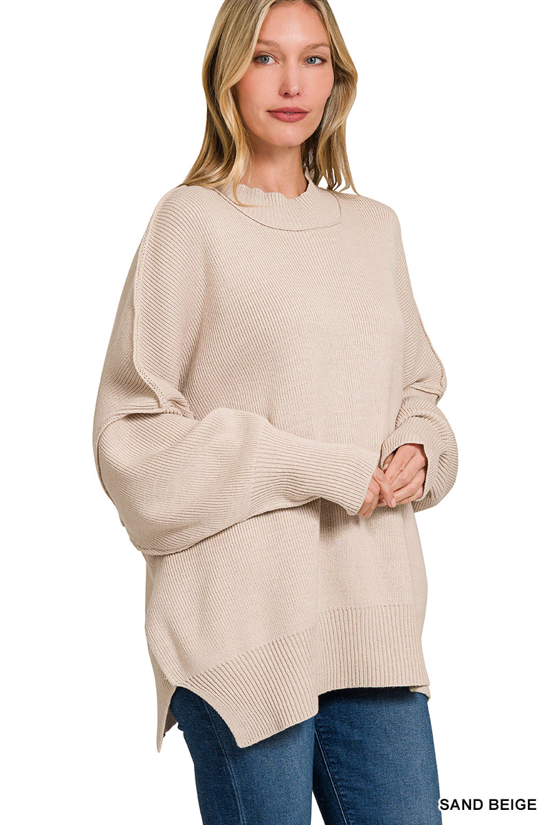 . Amy Ribbed Drop Shoulder Sweater