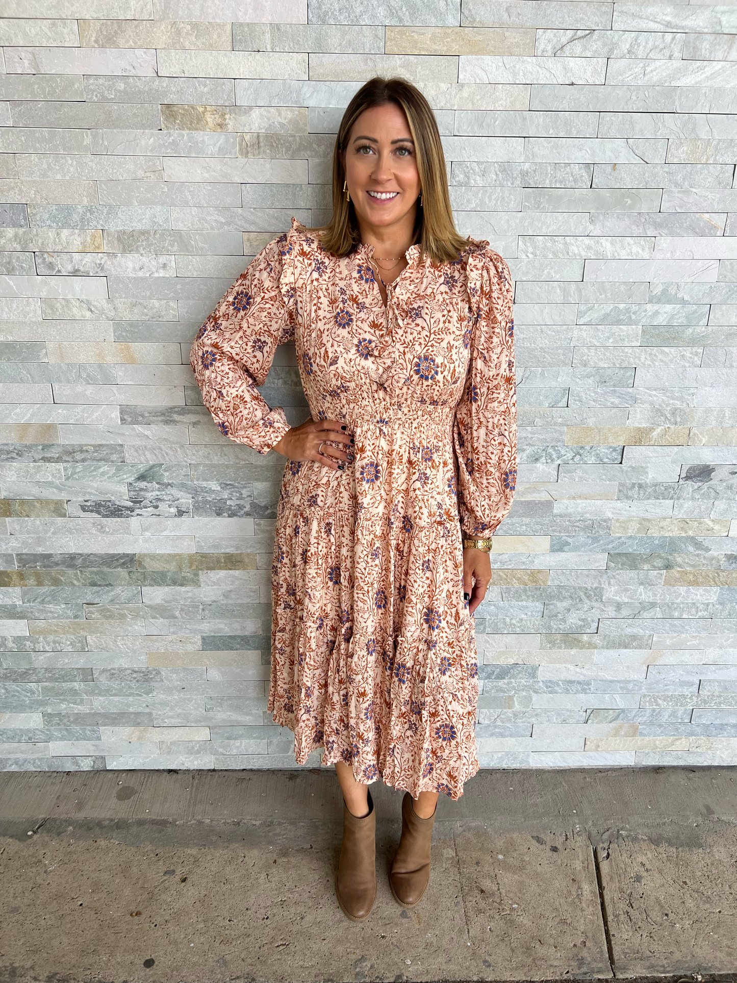 . Find Bliss Boho Peasant Dress