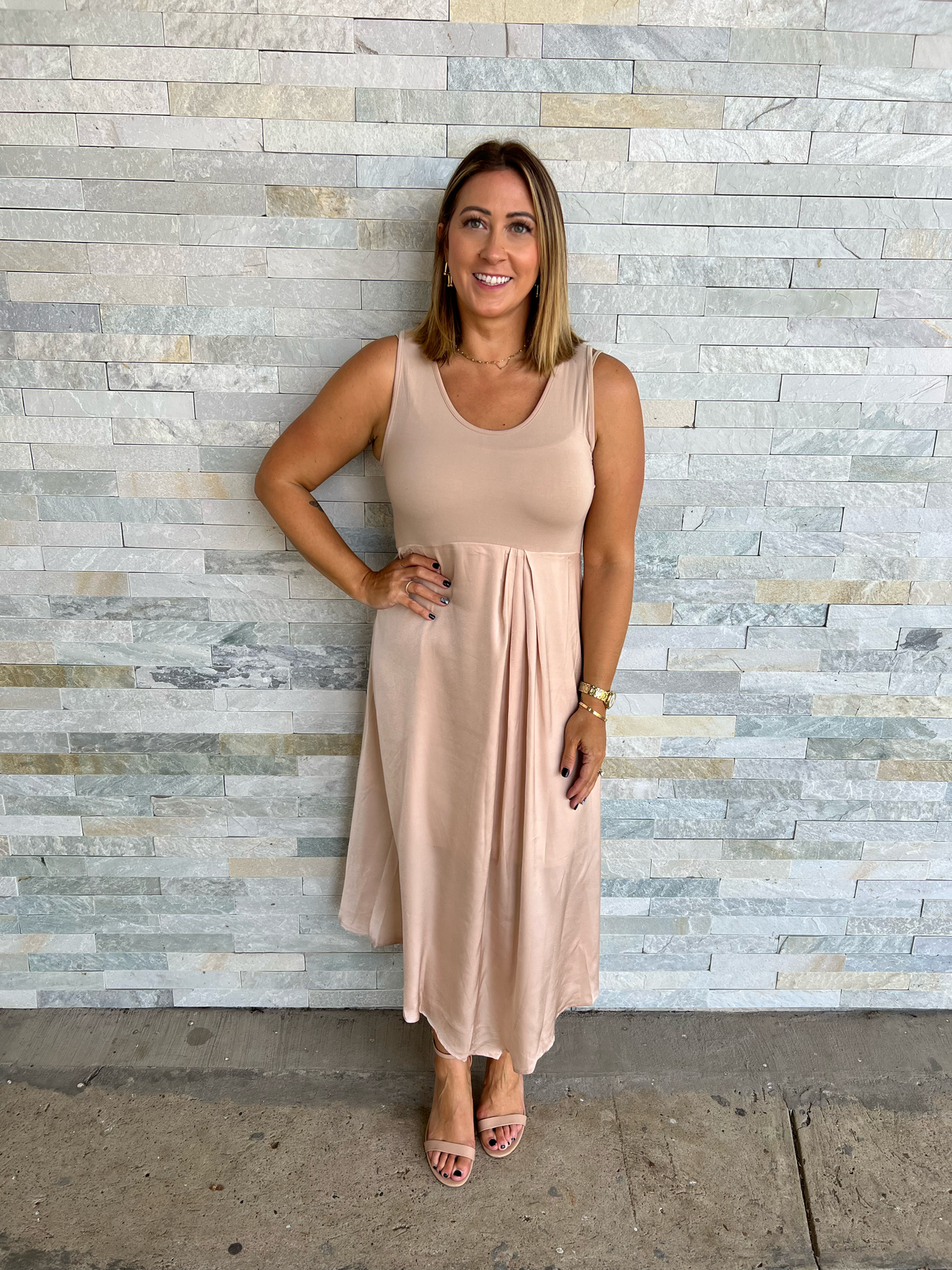 Gema Tank Dress and Sweater Combo