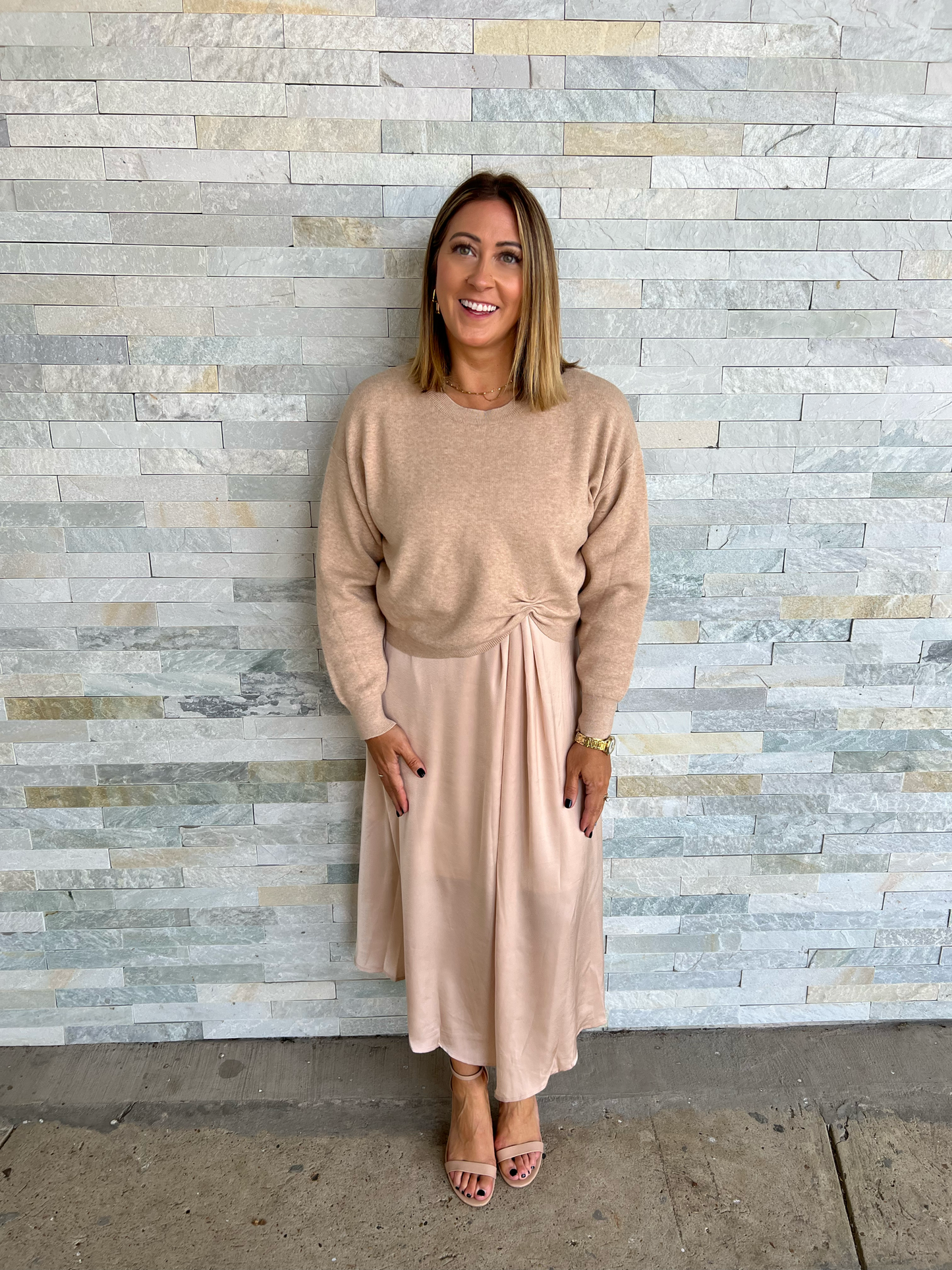 Gema Tank Dress and Sweater Combo