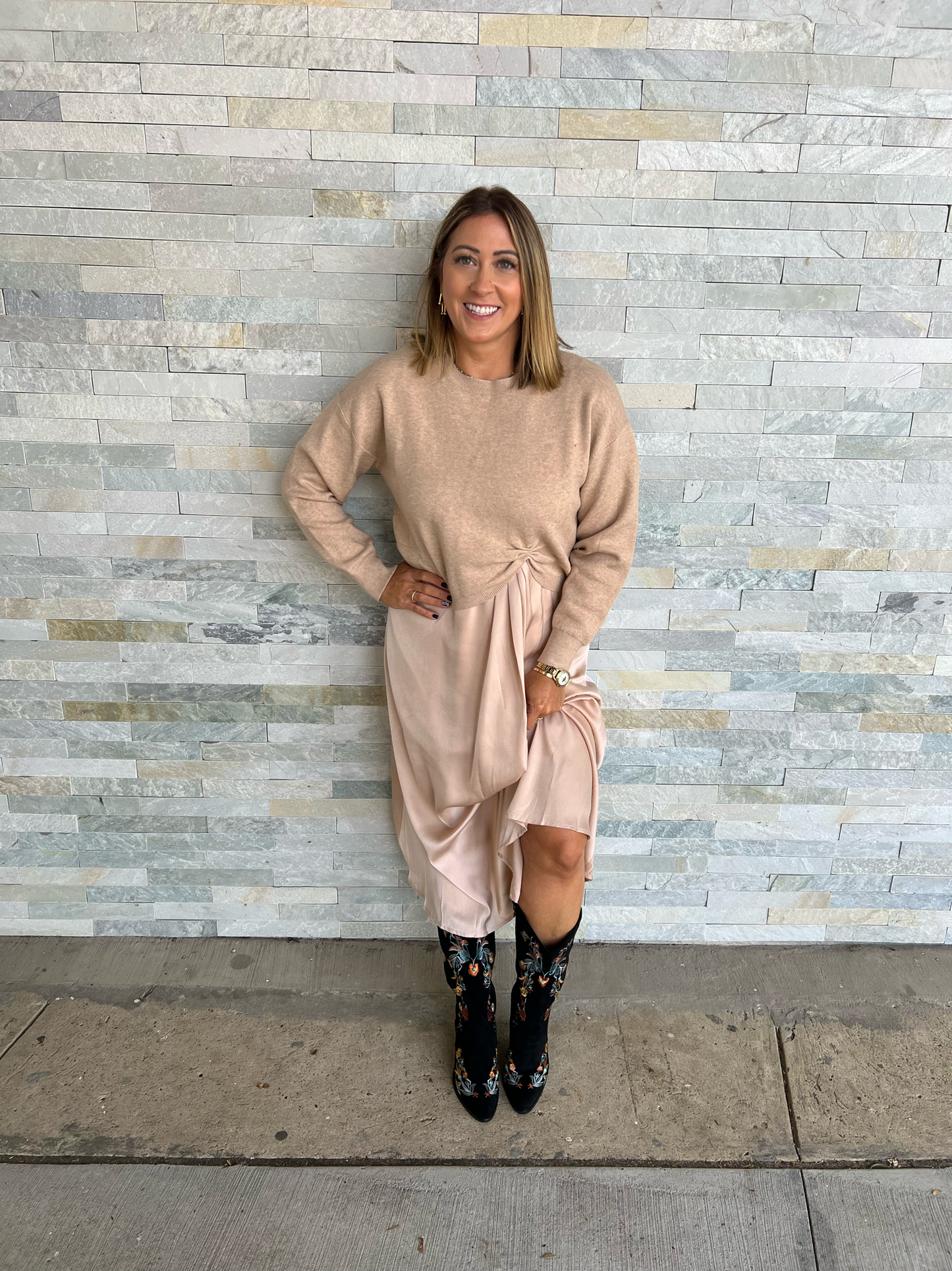 Gema Tank Dress and Sweater Combo