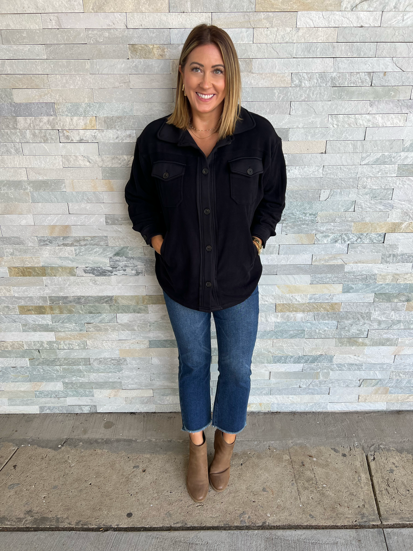 Cozy Oversized Basic Fleece Shacket