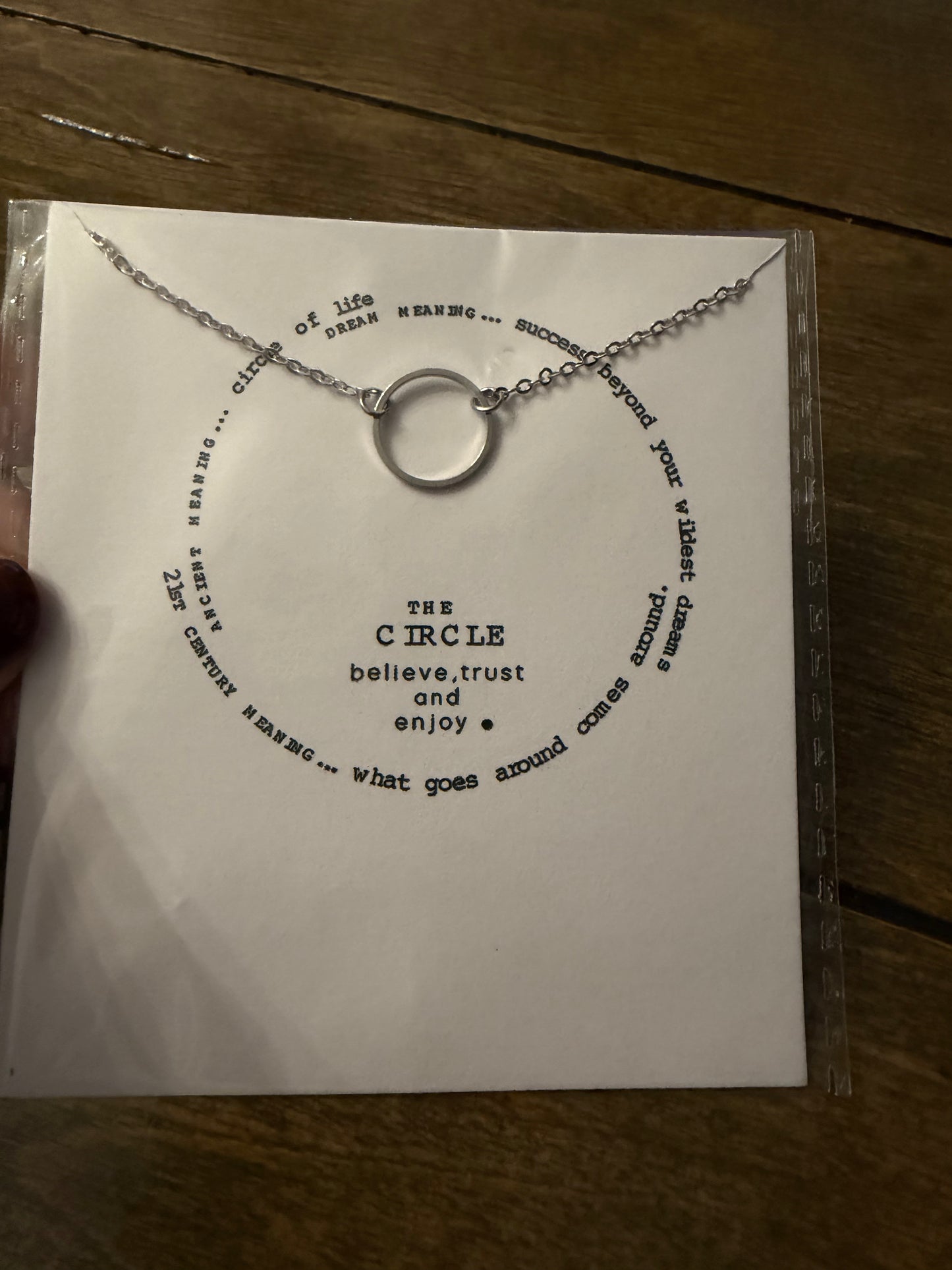 . Meaning of The Circle Card Necklace