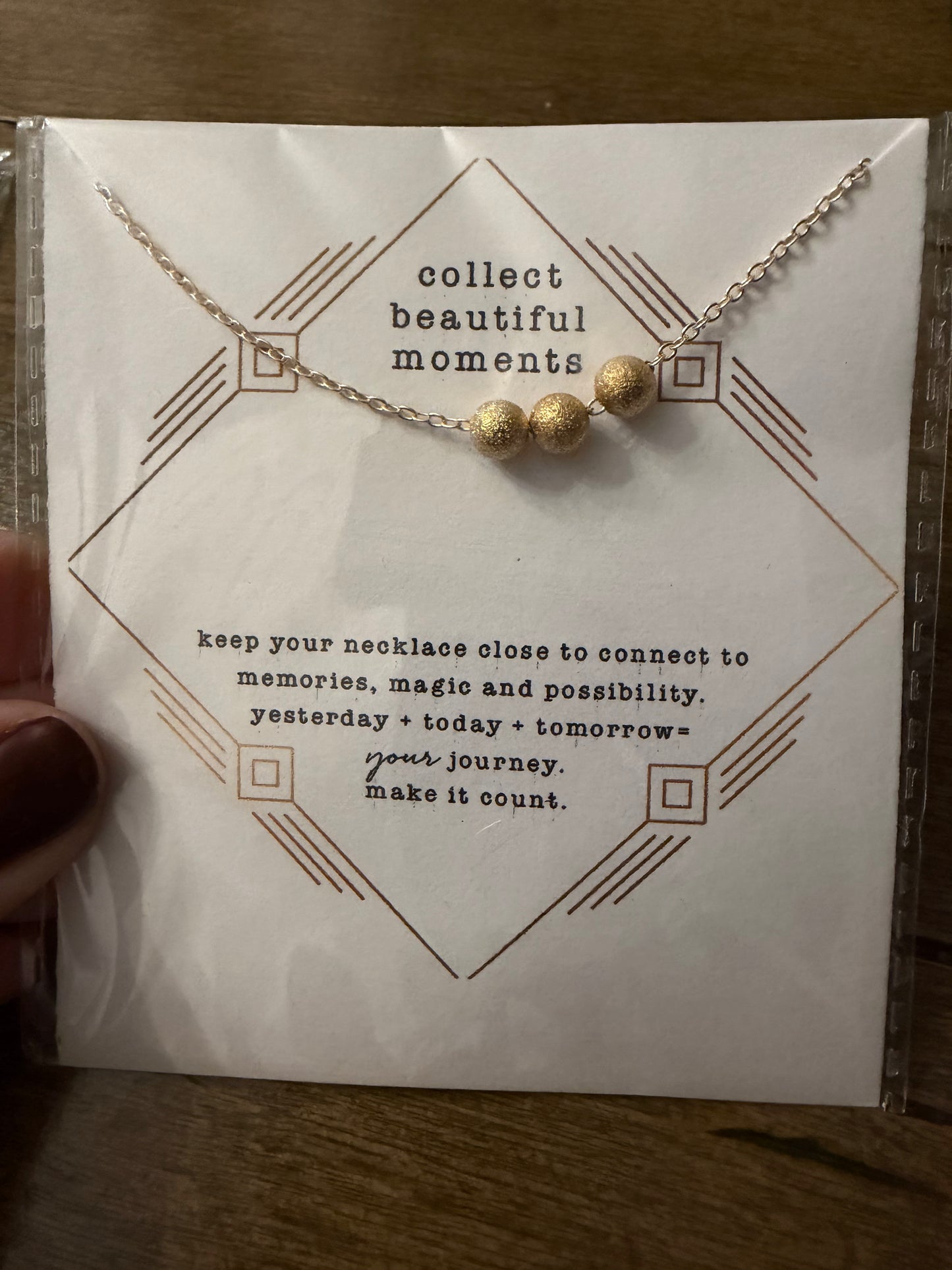 . Collect Beautiful Moments card Necklace