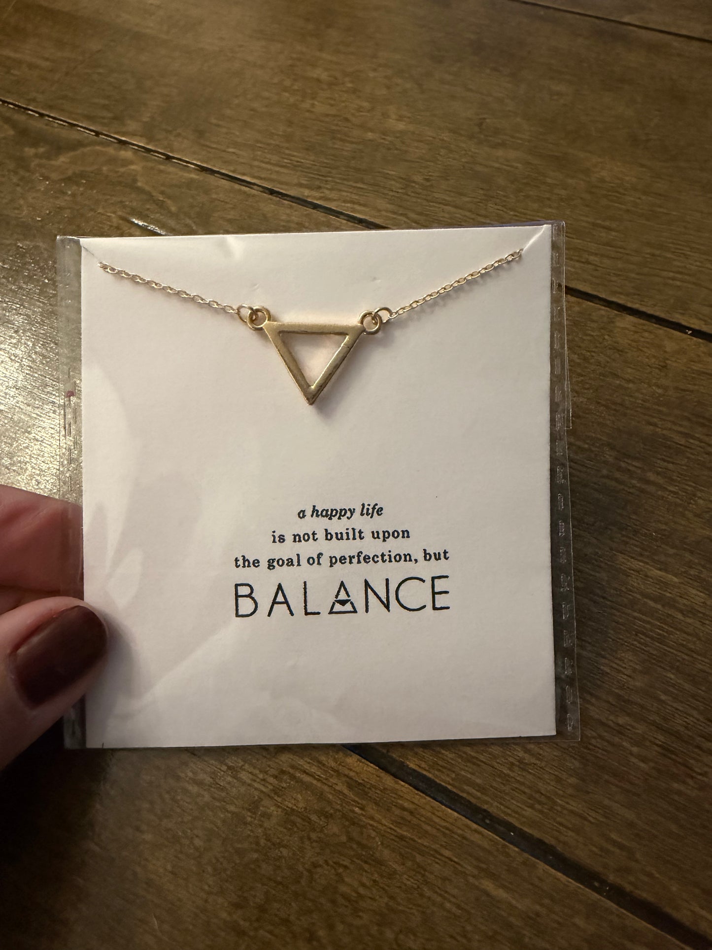 . Balance card Necklace